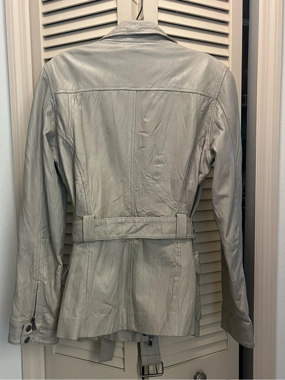 Vintage Michael Kors LEATHER belted utility jacket medium